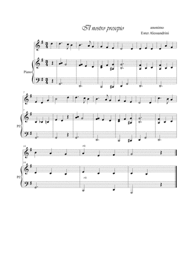 Il nostro presepio. violino e pianoforte (arr. Ester Alessandrini)