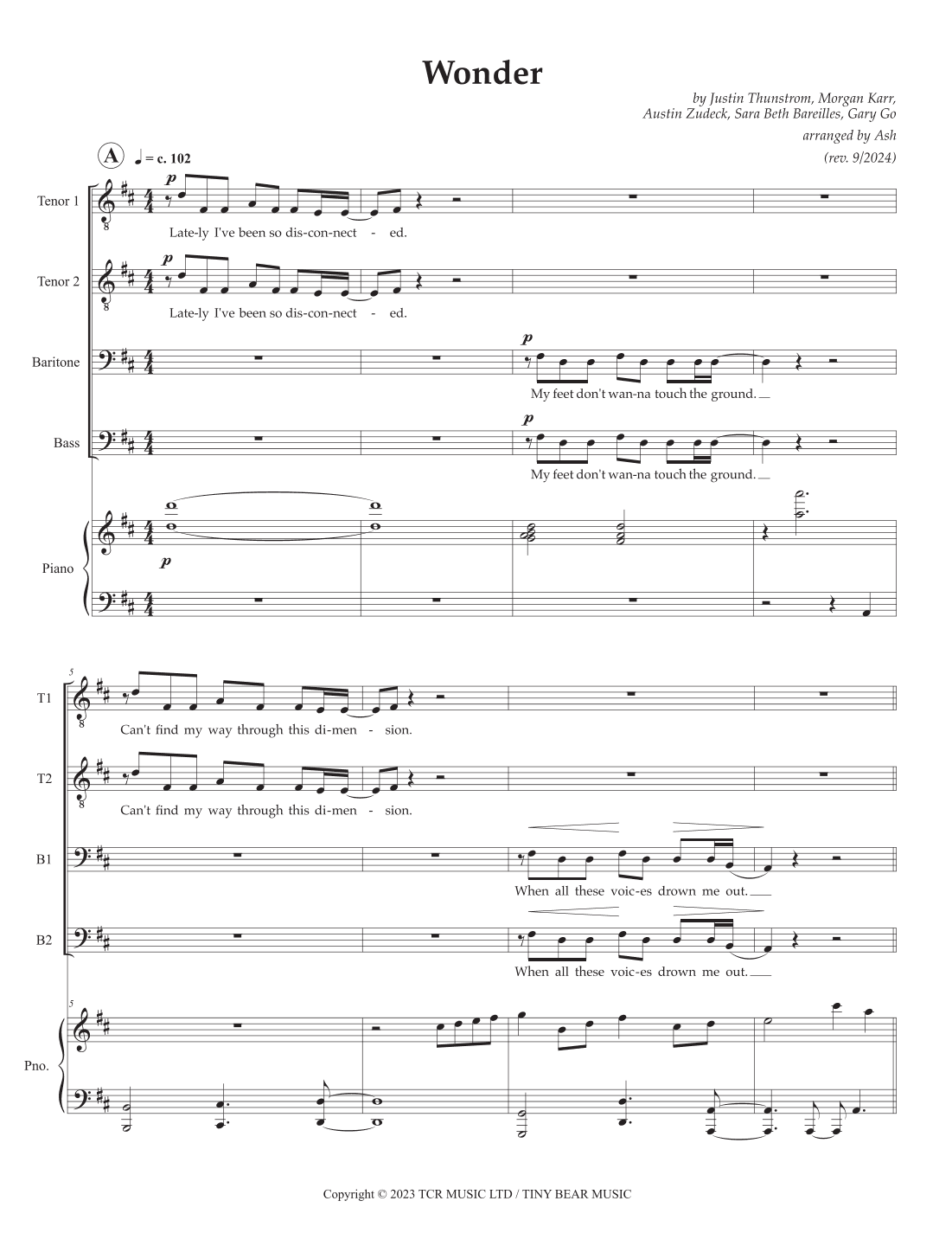 Wonder (arr. Ash)