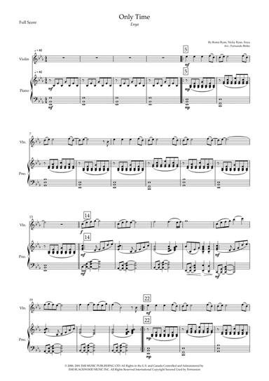 Only Time (arr. Fernando Britto)