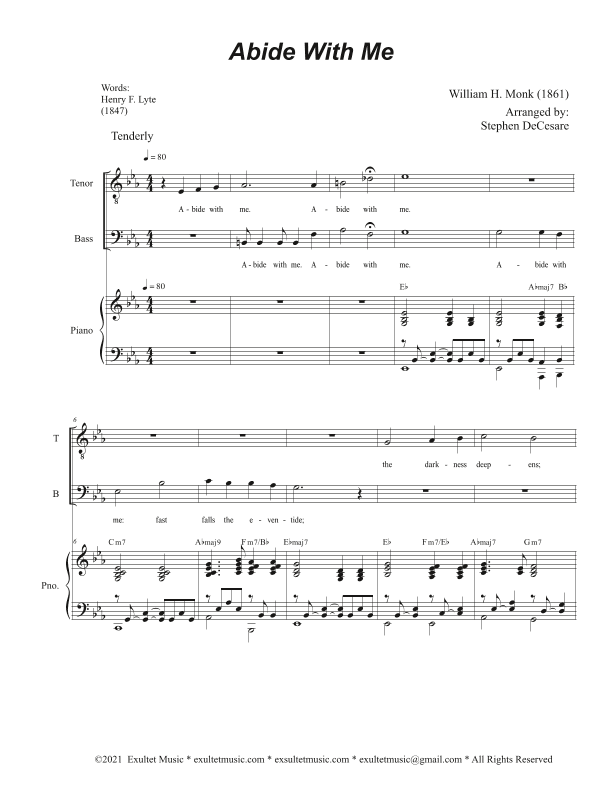 Abide With Me (Duet for Tenor and Bass solo) (arr. Stephen DeCesare)