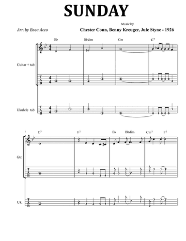 SUNDAY (arr. Enea Acco)