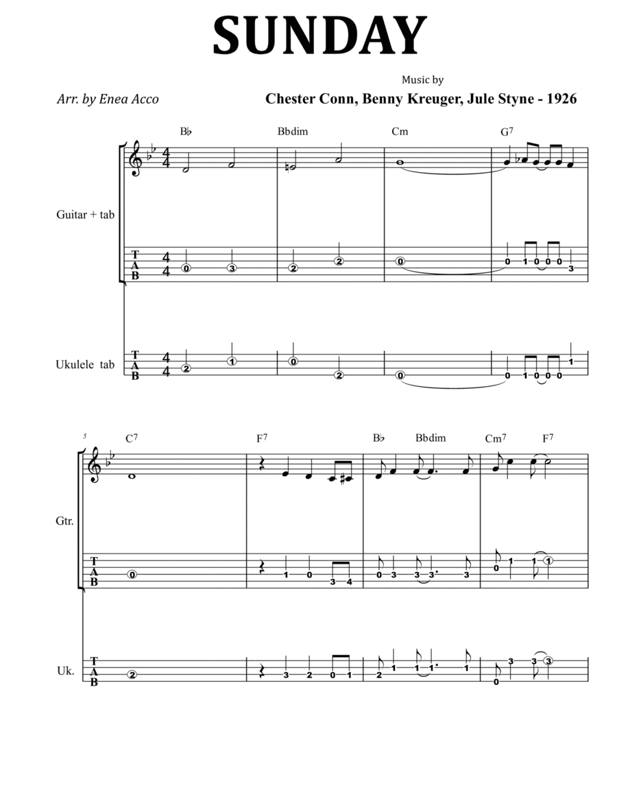 SUNDAY (arr. Enea Acco)