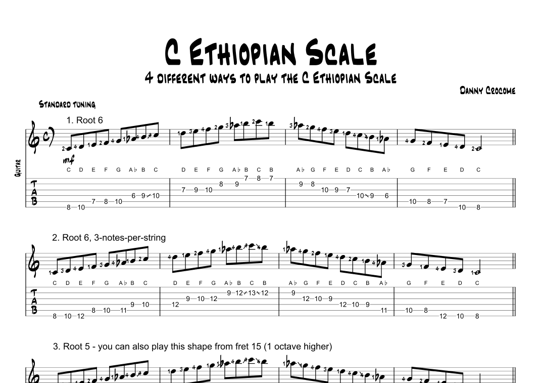C Ethiopian Scale (4 Ways to Play)