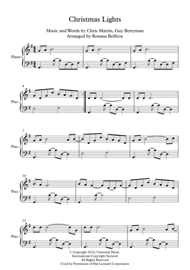 Christmas Lights (arr. Roxana Belibou)