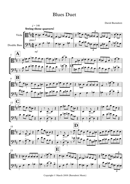 Blues Duet for Viola and Double Bass