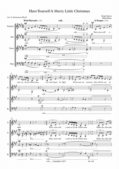 Have Yourself A Merry Little Christmas  from MEET ME IN ST. LOUIS (arr. S. Swinnerton-Woolf)