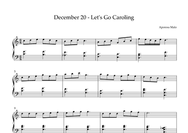 December 20 - Let's Go Caroling