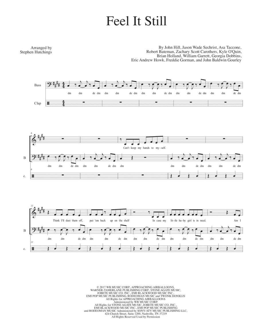 Feel It Still (arr. Stephen Hutchings)
