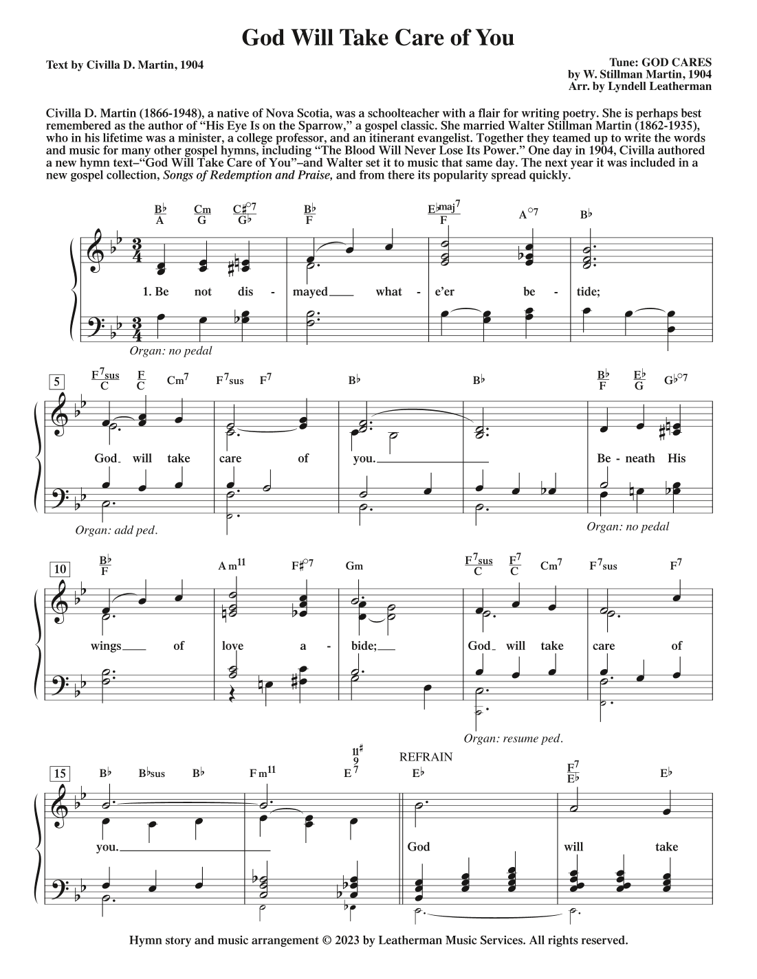God Will Take Care of You (arr. Lyndell Leatherman)