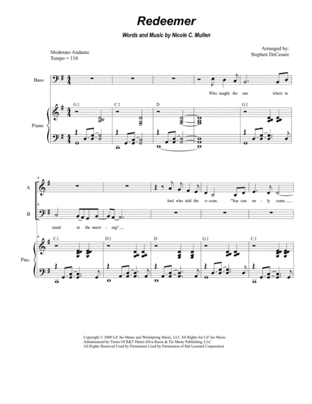 Redeemer (arr. Stephen DeCesare)