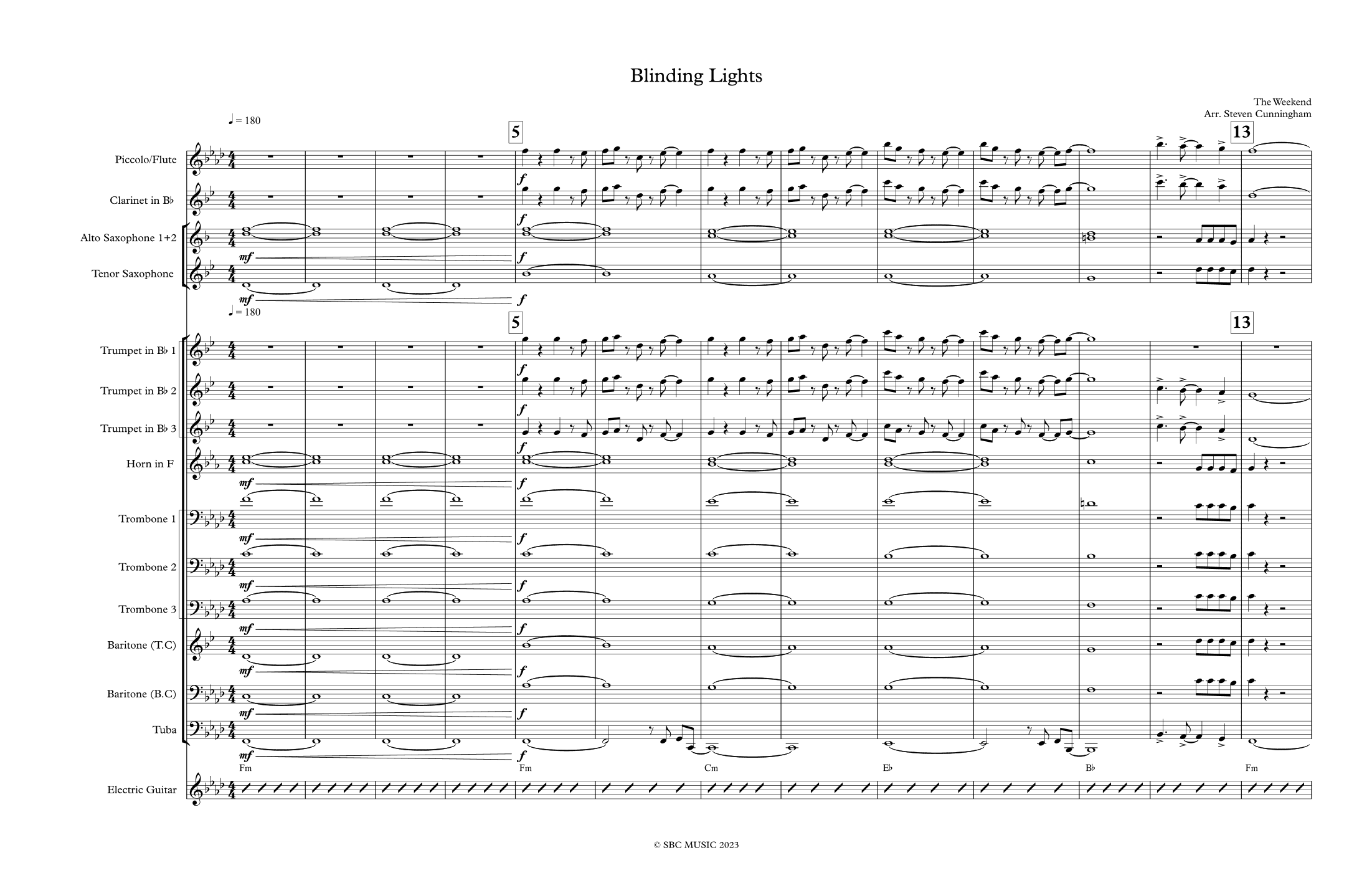 Blinding Lights (arr. Steven Cunningham)