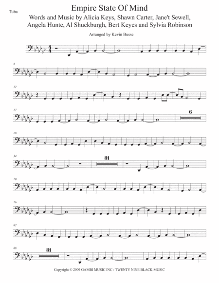 Empire State Of Mind (Part II) Broken Down (arr. Kevin Busse)