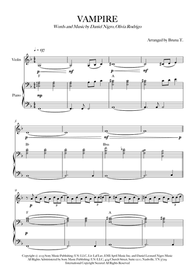 Vampire (arr. Bruna T.)