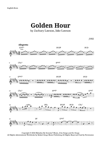 Golden Hour (arr. Langanho)