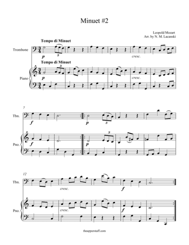 Minuet #2 (arr. Nick Lacanski)