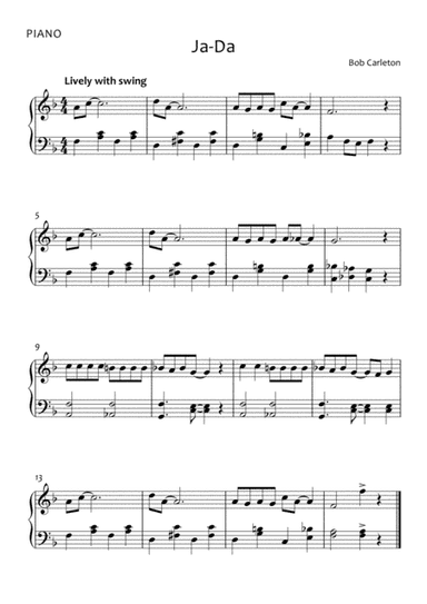 Ja-Da - Easy Piano (arr. BWS Music)