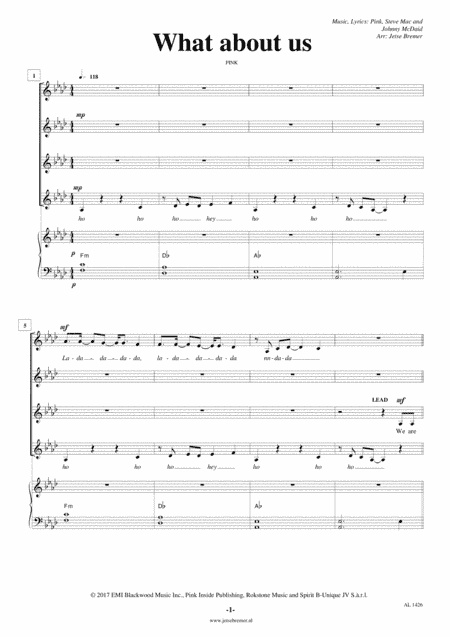 What About Us (arr. Jetse Bremer)