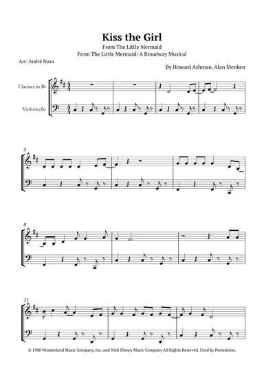 Kiss The Girl (arr. André Nusa)