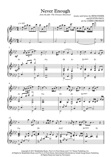 Never Enough (arr. Chris Drohan)