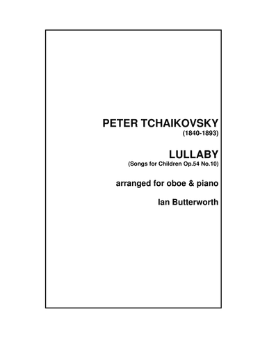 TCHAIKOVSKY Lullaby Op.54 No.10 for oboe & piano (arr. Ian Butterworth)