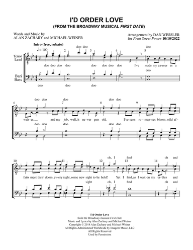 I'd Order Love (arr. Dan Wessler)