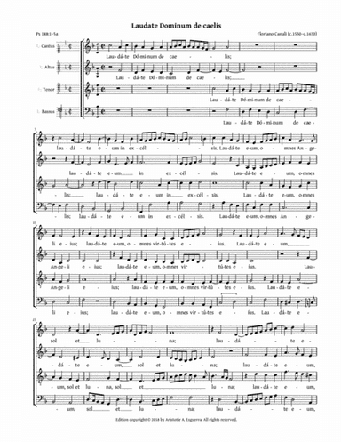 Laudate Dominum de caelis (Canali) (arr. Aristotle A. Esguerra)