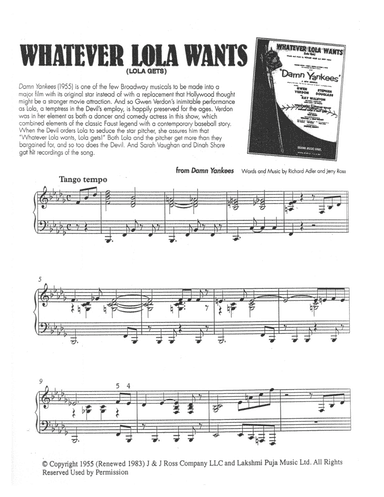 Whatever Lola Wants (lola Gets) (arr. Robert Blond)