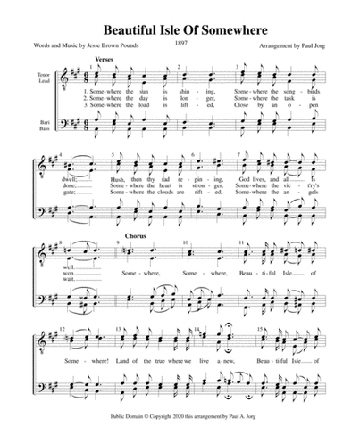 BEAUTIFUL ISLE OF SOMEWHERE (arr. Paul A. Jorg)