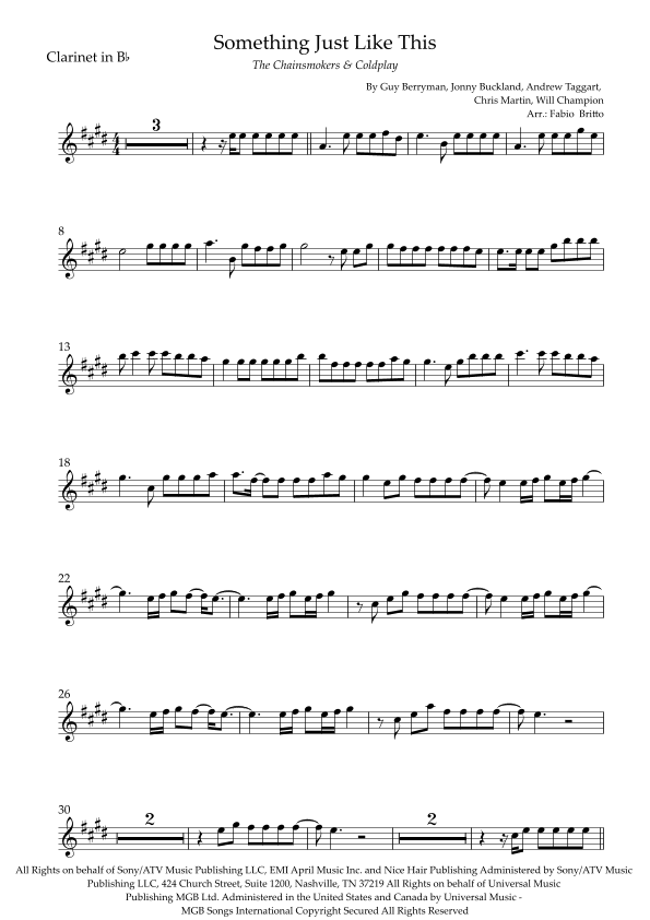 Something Just Like This (arr. Fabio Britto)