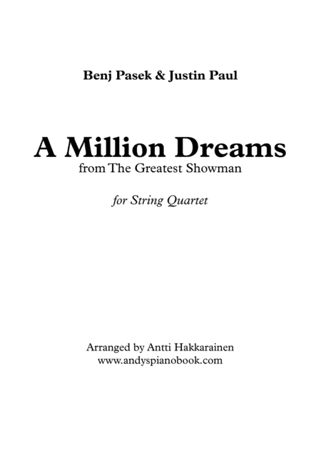 A Million Dreams (arr. Antti Hakkarainen)