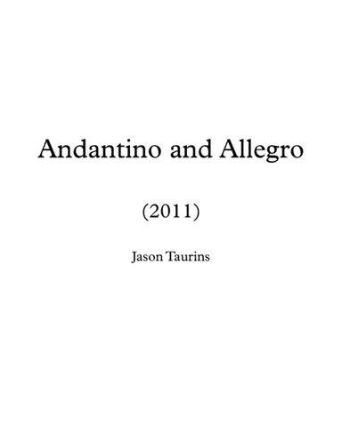 Andantino and Allegro