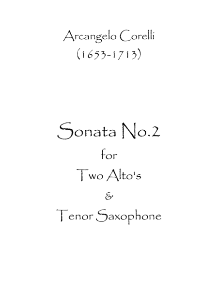 Sonata No.2 (arr. Spence Bundy)