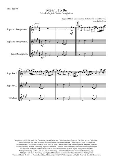 Meant To Be (arr. Fabio Britto)