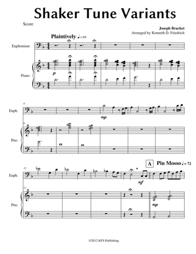 Shaker Tune Variants (arr. Kenneth D. Friedrich)