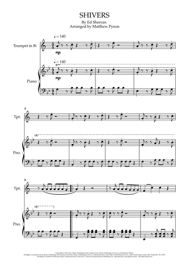 Shivers (arr. Matthew pyeon)