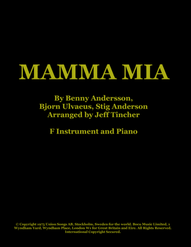 Mamma Mia (arr. Jeff Tincher)