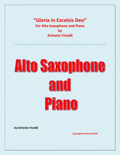 Gloria In Excelsis Deo - Alto Sax and Piano - Advanced Intermediate (arr. Raymond Fenech)