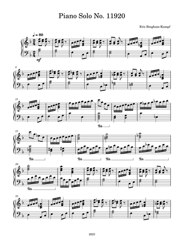 Piano Solo No. 11920