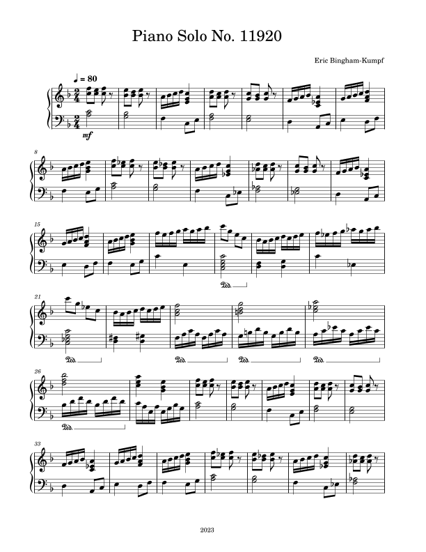 Piano Solo No. 11920