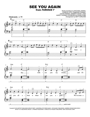 See You Again (arr. Matt Dorland)
