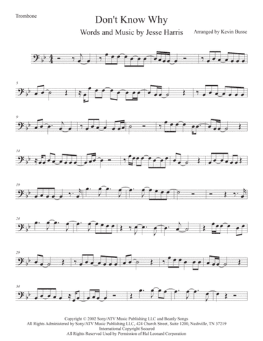 Don't Know Why (arr. Kevin Busse)