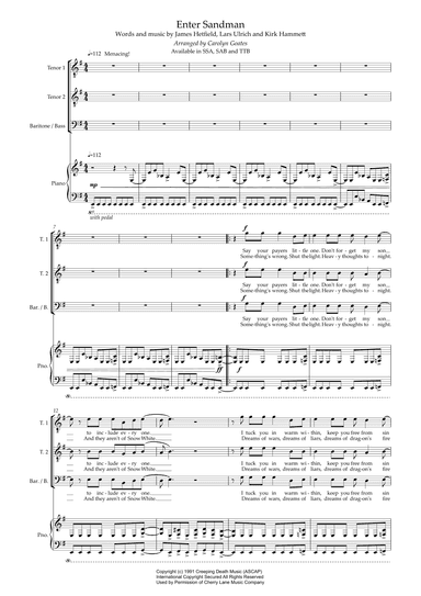 Enter Sandman (arr. Carolyn Goates)