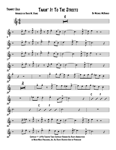 Takin' It To The Streets (arr. David W. Young)