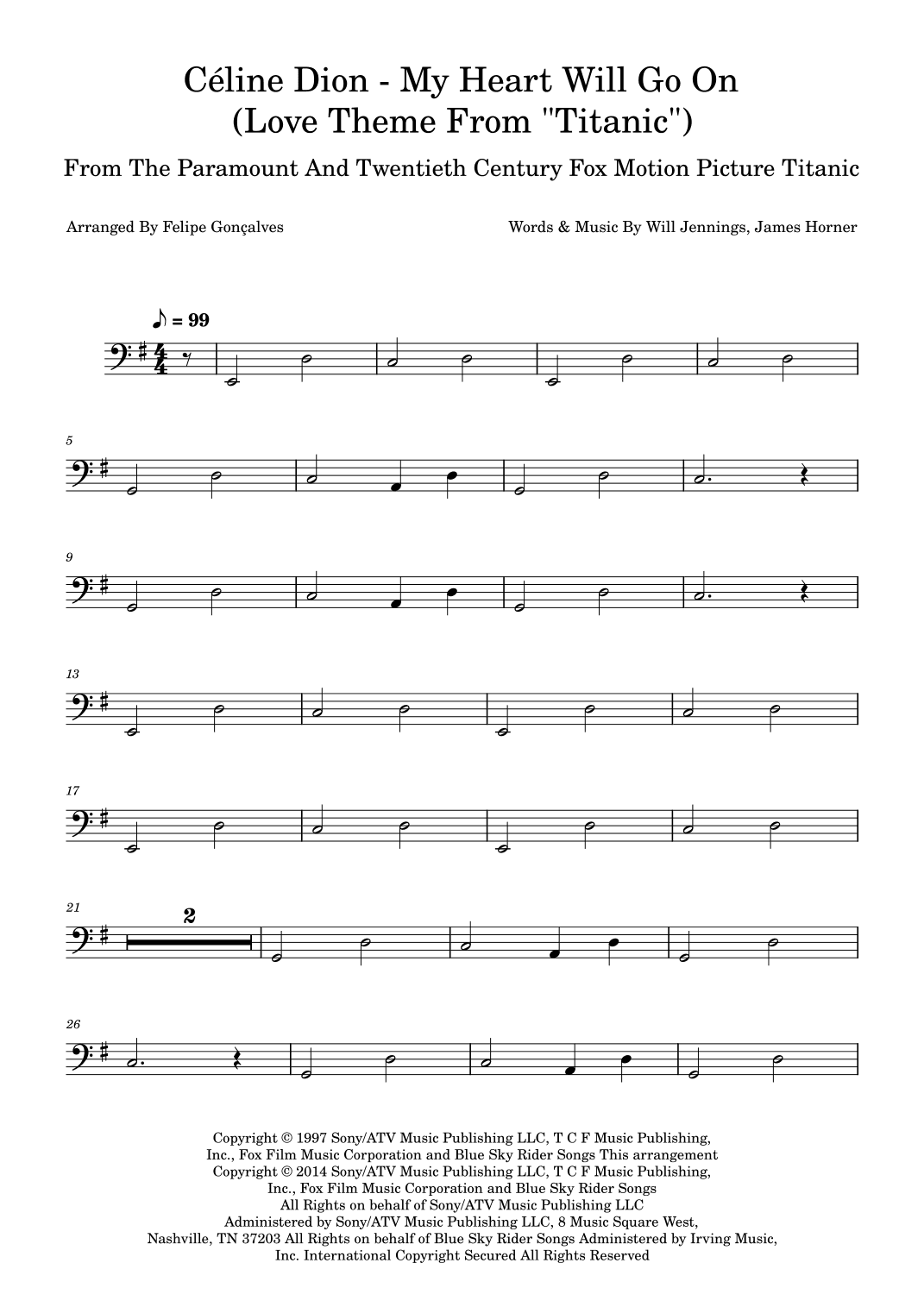 My Heart Will Go On (love Theme From 'titanic') (arr. Felipe Gonçalves)