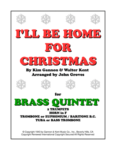 I'll Be Home For Christmas (arr. John Groves)