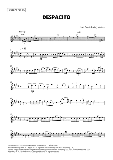 Despacito (arr. Cadenza Editions)