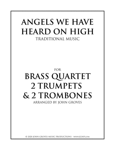 Angels We Have Heard On High - 2 Trumpet & 2 Trombone (Brass Quartet) (arr. John Groves)