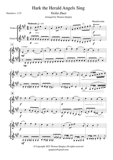 Hark The Herald Angels Sing (arr. Thomas Quigley)