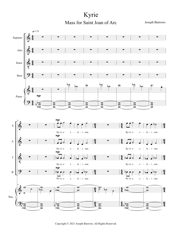 Mass for Saint Joan of Arc - Vocal Score