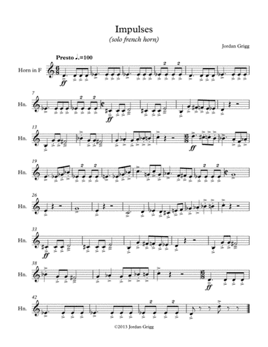 Impulses (solo french horn)
